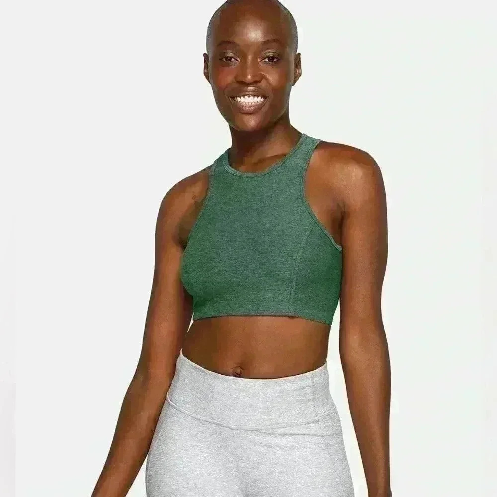 Outdoor voices Athena crop top in green size Xsmall